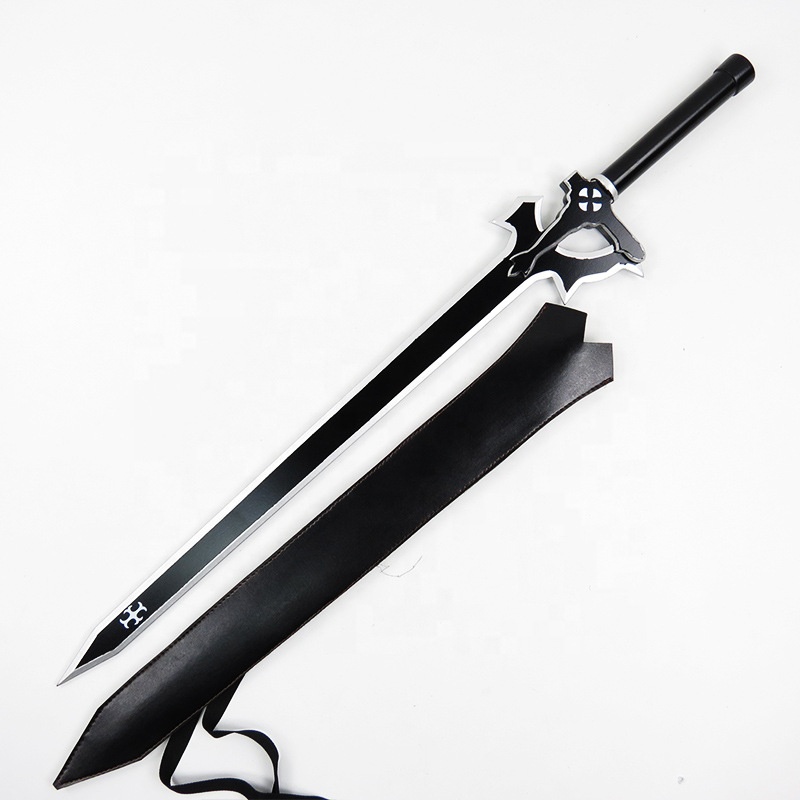 Professional supplier Sword Art Online Anime Kirito SAO Black Elucidator Dark Repulsor Cosplay Wooden Toy Dual Blades Swords