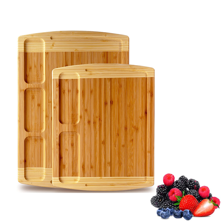 Wood Butcher Block and Wooden Carving Board for Meat and Chopping Vegetables, Bamboo chopping board with juice groove