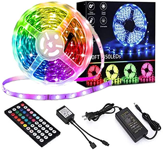 Умное приложение Wifi контроллер DC12V 5050 RGB 60 светодиодов/м Светодиодная гибкая полоса освещения работает с Amazon Alexa Google Home + питание
