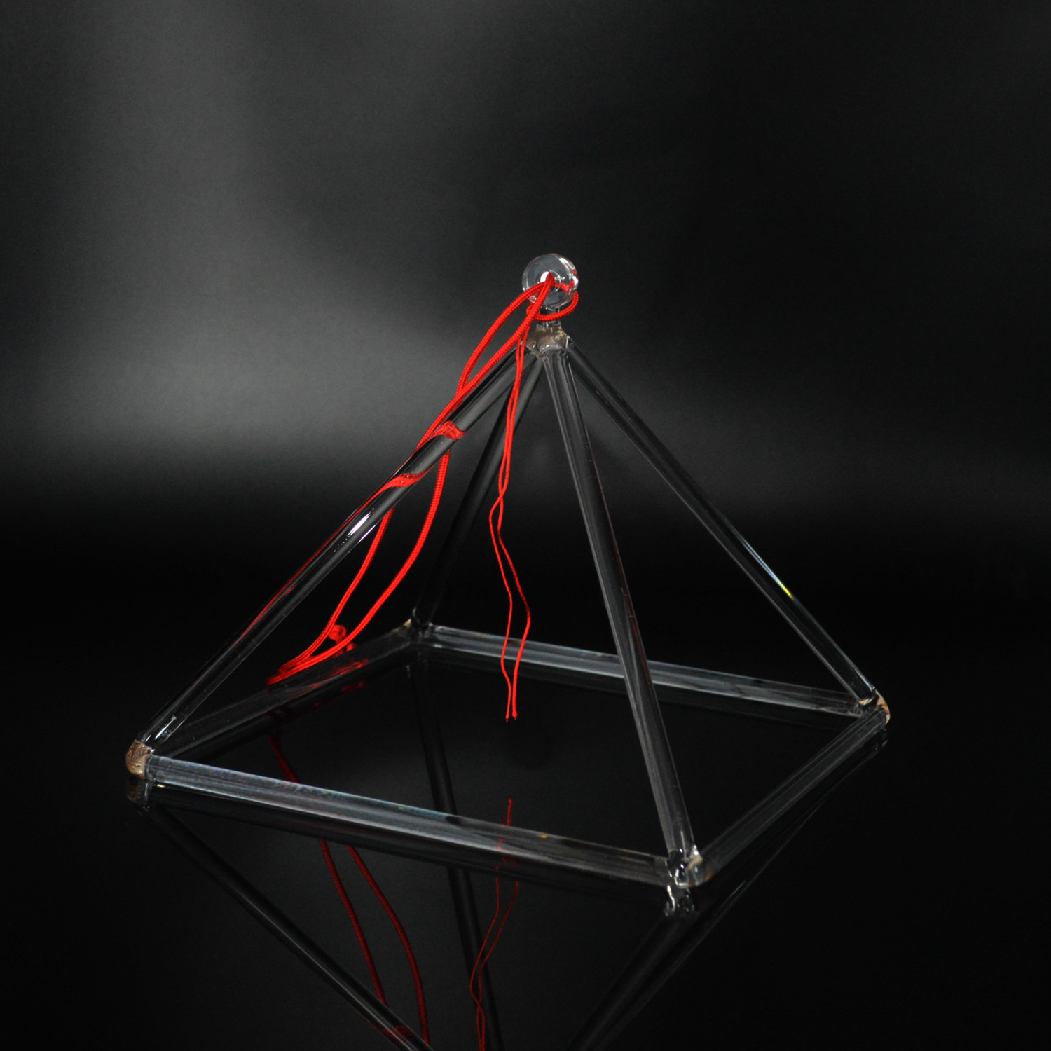 HF Music Use Quartz Clear Crystal Singing Pyramids with Free Mallet and Rope