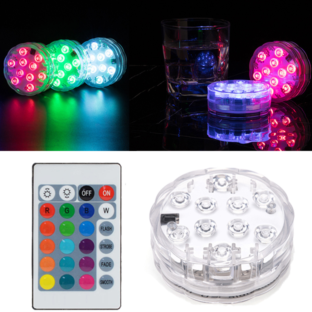 Submersible Led Lights Waterproof Multi-color Battery Remote Control, Party Perfect Decorative Lighting, Suitable for Aquarium