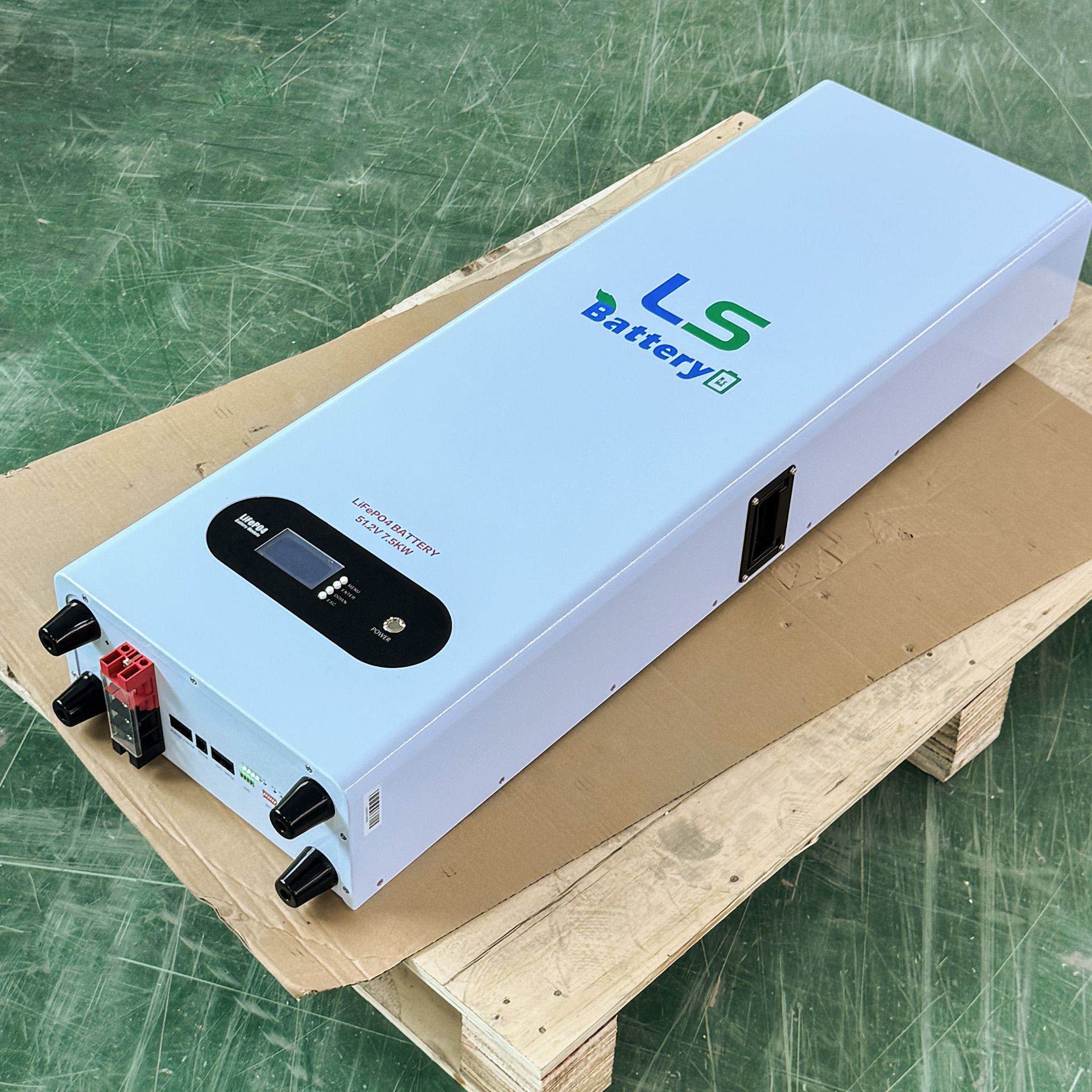 Wall-Mounted Smart BMS Protection 7.5kWh 51.2V 150Ah Rechargeable LFP LiFePO4 Lithium Batteries for Home Energy Storage System