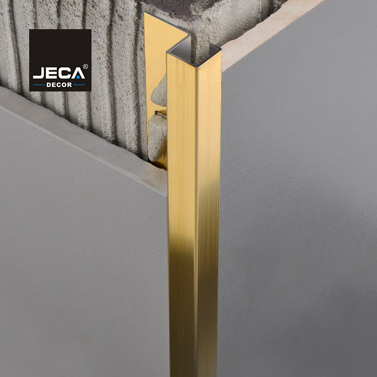 Аксессуары для плитки JECA, полоски для плитки, современный стиль, защита углов для ванной комнаты, нержавеющая сталь, квадратная плитка, отделка профиля