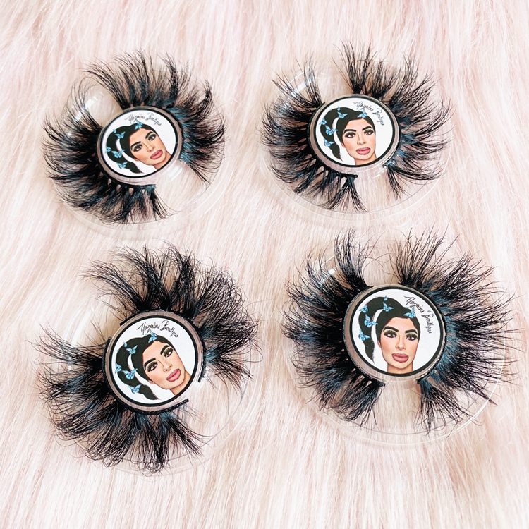 Qingdao vendor wholesale 20mm fake lashes sample cruelty free 25mm 20-25mm 3d volume thick fluffy mink eyelashes