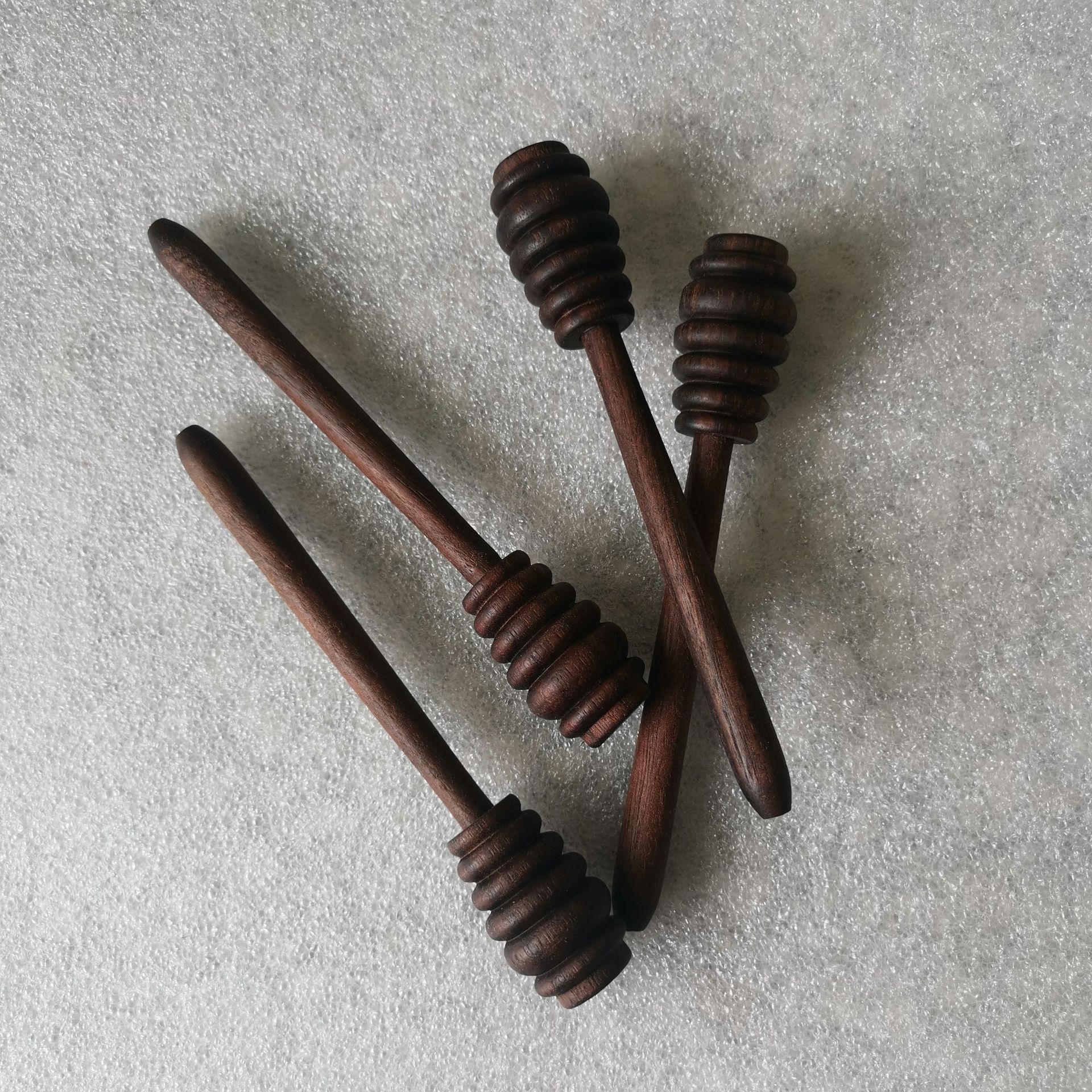Black Walnut Wood Honey Stick Honey Server Spoon Wooden Coffee Milk Tea Jam Stir Sticks Honey Stirring Spoon