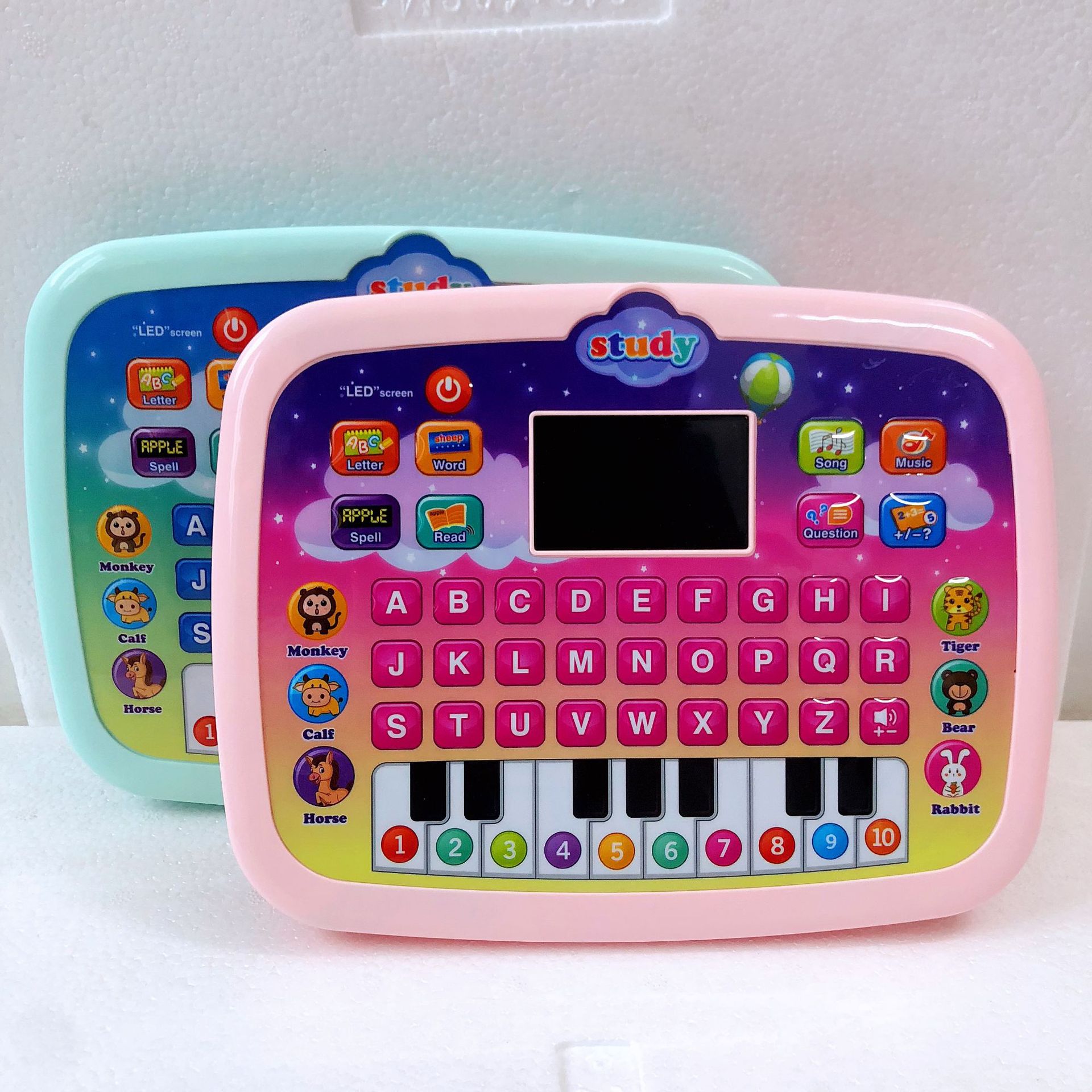 Ipad tablet learning machine with functional IC that can generate sound and light touch screen tablet toy