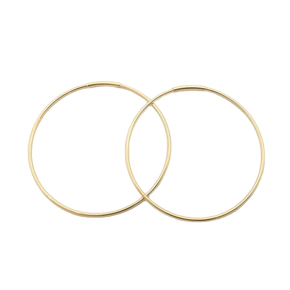 Модные ювелирные изделия 18K серьги-кольца из настоящего золота 18k серьги-кольца из чистого золота 12 мм 30 мм оптовая продажа