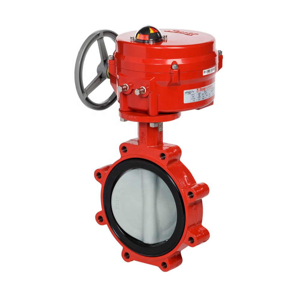 DN150 DN50 DN250 DN200 10 Inch Soft Seat Pneumatic Actuated Ductile Cast Iron Wafer Type Butterfly Valve
