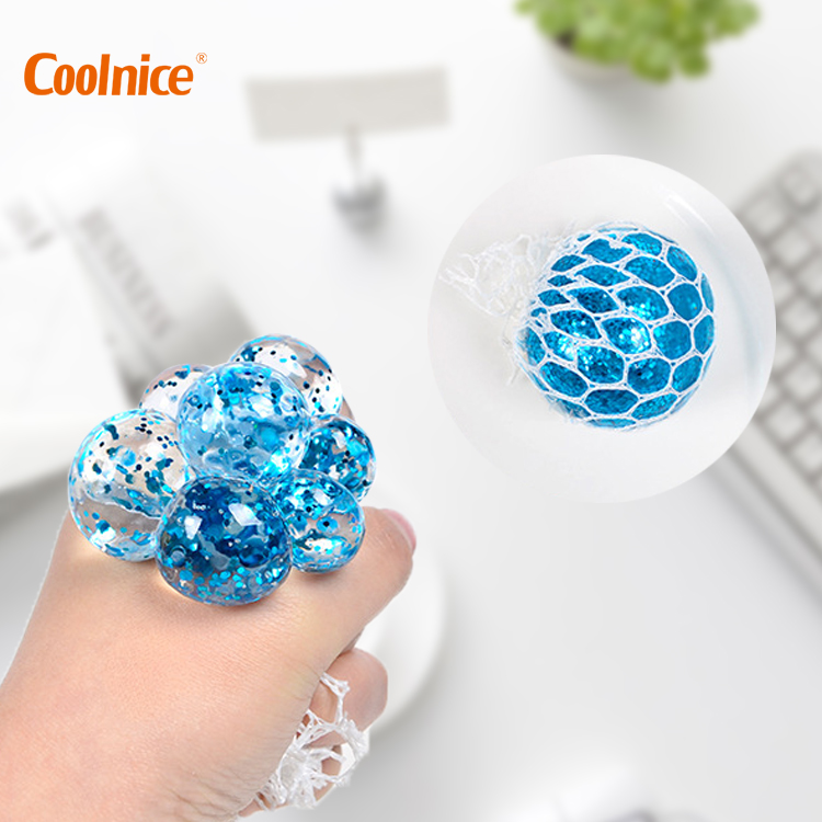 Coolnice волшебный мягкий сетчатый мяч для снятия стресса, виноградный мяч из термопластичной резины, игрушки, сдавливающий мяч для снятия стресса, сетчатый мяч из бисера