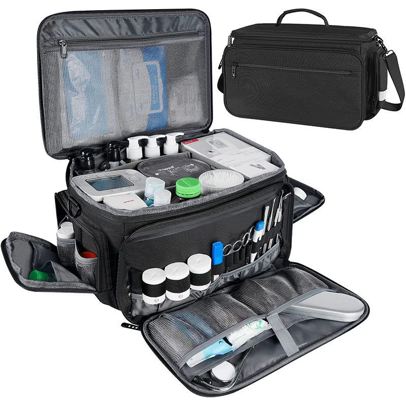 Factory Medical Equipment Bag Empty with Adjustable Divider Home Health Nurse Bag First Doctor Medical Kit