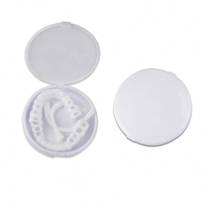 Upper and lower False teeth cover Veneers Comfort Fit Flex Denture Paste fake braces for Double row with box