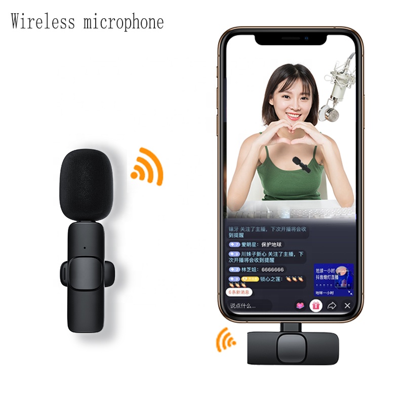 Беспроводной микрофон-блоггер Tiktok, воротник, Беспроводная микрофонная система, студийная запись вещания, живой микрофон
