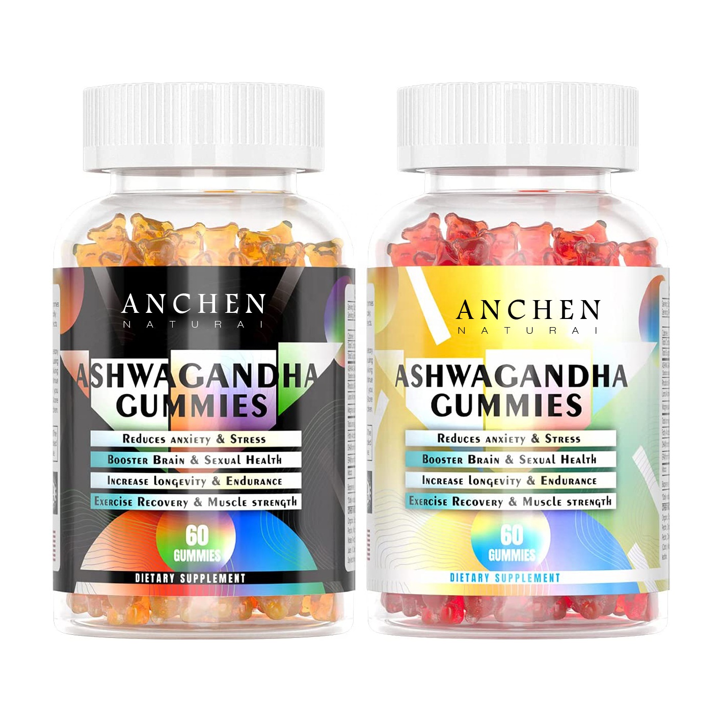 Private Label Organic Ashwagandha Gummies Calm Mood Energy Chews Gummy in Immune & Anti-Fatigue