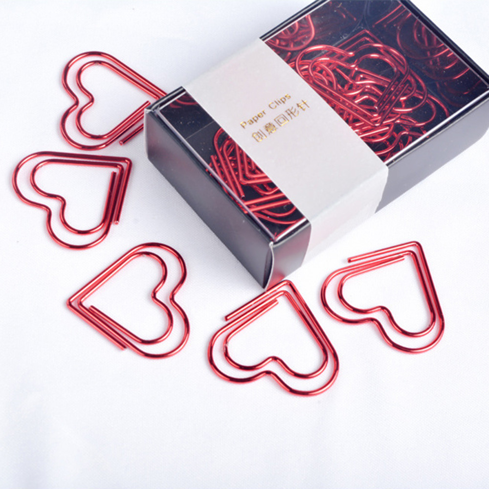 Promotion High Quality Office School Red Heart Shape Paper Clip