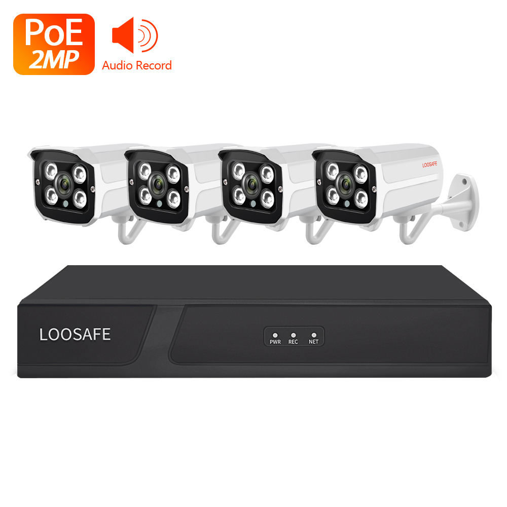 Наружная Проводная система видеонаблюдения cctv poe nvr kit 2mp 5mp ip poe система безопасности