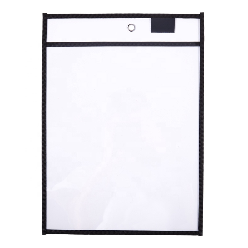 Wholesale Eco Assorted Colors selling Writing Practice Reusable PET Dry Erase Pockets Sleeves
