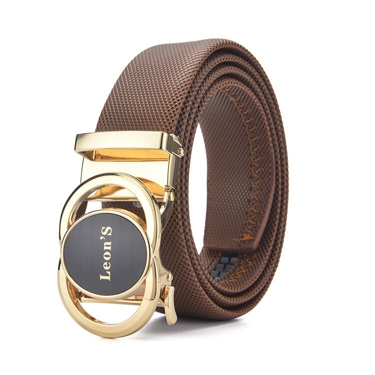 Automatic leather belt mens formal wholesale leather belts with automatic sliding buckle