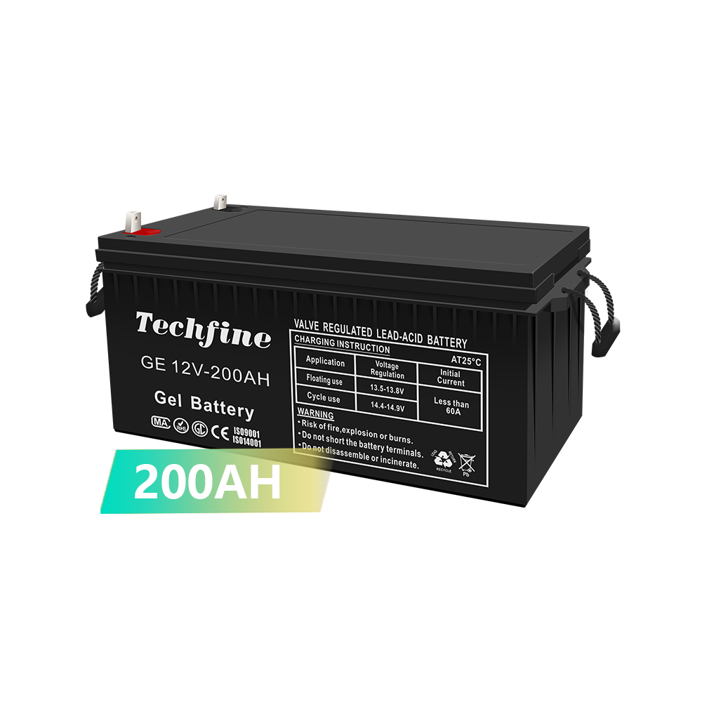 Techfine хорошее качество, Автономная солнечная система для домашнего использования, 12 Вольт, чистый гелевый Аккумулятор, 200 ач, Кондиционер