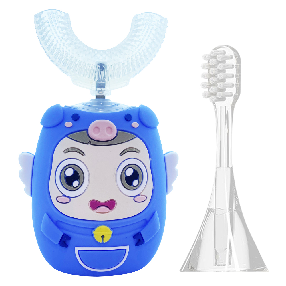 IPX7 New arrival 360 degree u shape children automatic rechargeable ultrasonic children soft 360 u shape electric toothbrush