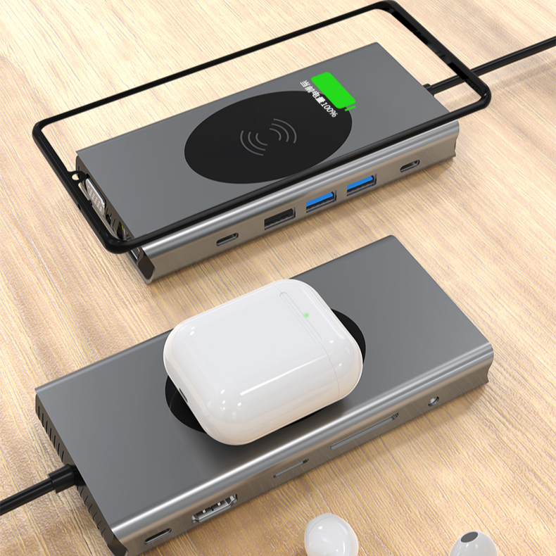 Высокое качество, 8 комплектов в партии, в 1 Type-C USB Hub многопортовый Док станция зарядное устройство с 4K HD-MI USB3.0 RJ45 sdtf USB-C адаптер 8 портов USB C концентратор USB