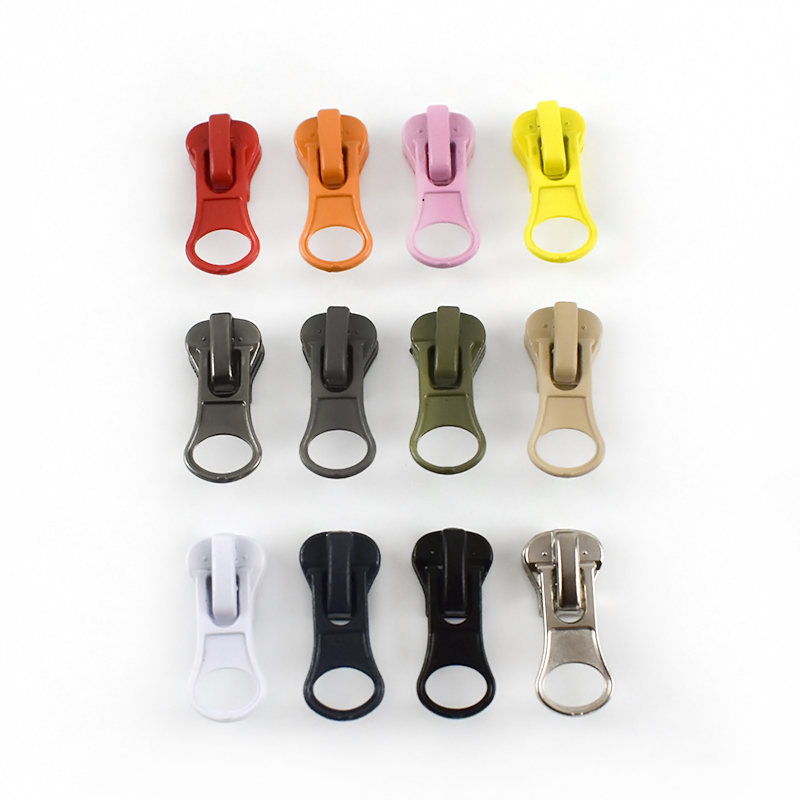 Mettee ZT005 5# Suitable For Resin Zip Pull Slider DIY Repair Sewing Accessories Thickening Paint Color Alloy Zipper Head