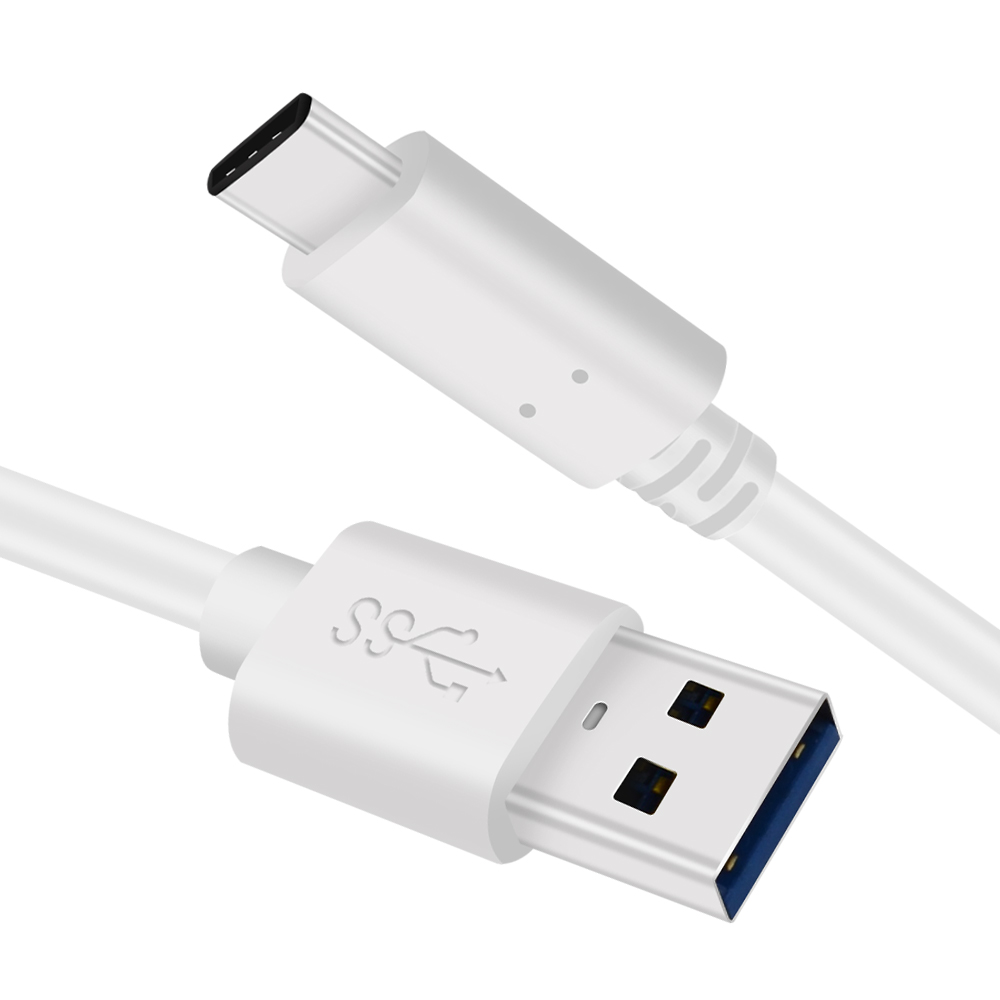 Прямая Заводская поставка, кабель QC3.0 типа C, ПВХ, USB 3,0, A, штекер на C, гнездо, кабель 5 Гбит/с, высококачественный USB-кабель для передачи данных, черный, белый