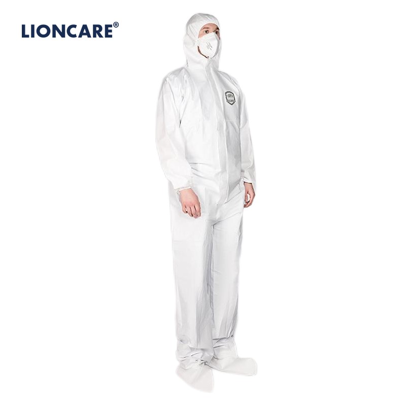 All Certification Type 5/6 Disposable Coverall Safety PPE Protective Non Woven Coverall Medical Waterproof Coverall