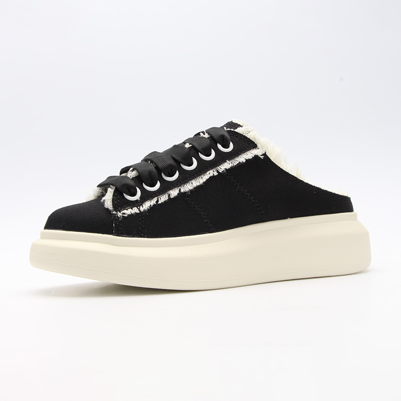 Slip On Mc Queen Shoes Vulcanized Canvas Trendy Shoes ALEXANDER Mc Queen Ladies Canvas Shoes