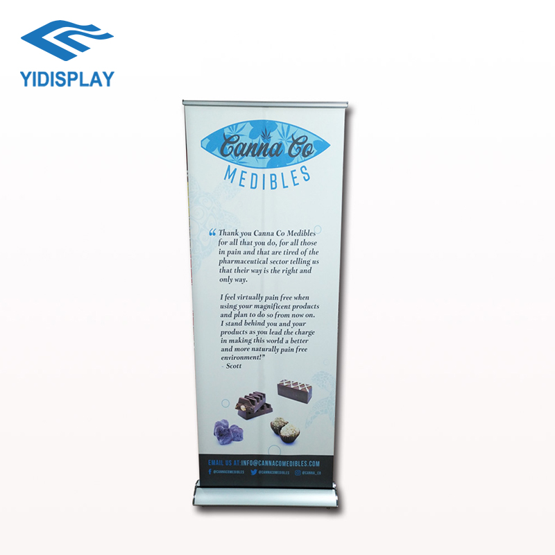 Latest Products Market Poster Board Double Side Recycle Display Stand Roll Up Banner