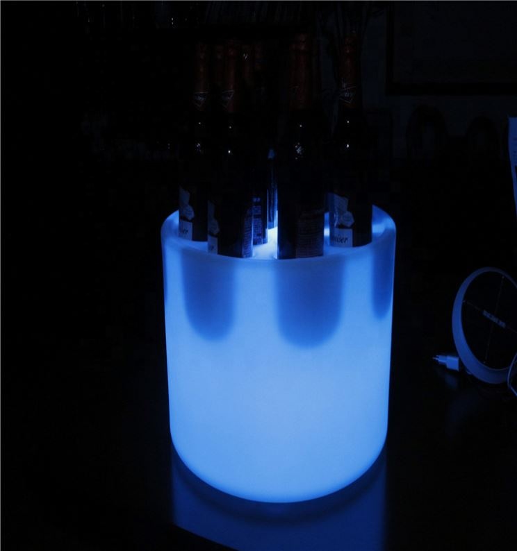 High Quality LED Bar ware Round Tray LED ice bucket wine beverage cold beer champagne for parties/home/bars outdoor and indoor