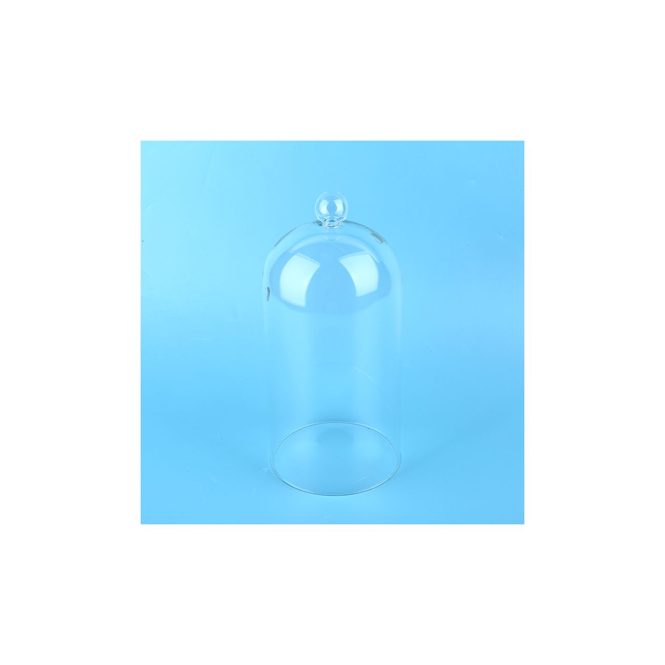 Preserved flowers transparent glass cover Lego figure micro landscape luminous dust cover home decoration glass customization