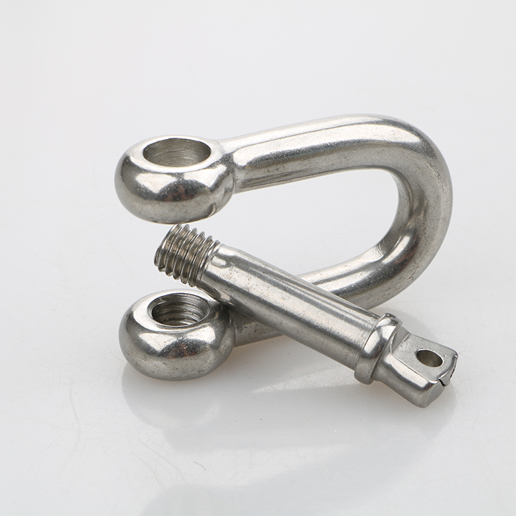 High quality 304 316 stainless steel screw pin dee shackle