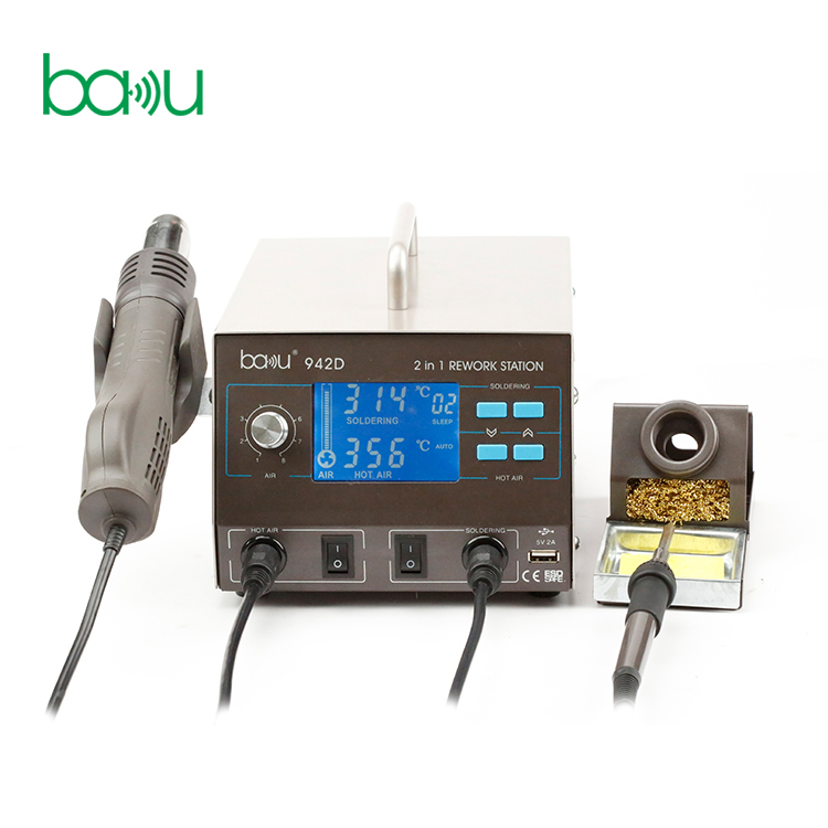 BAKU New ba-942D estacion de soldar smd hot air gun rework station Electric soldering iron Equipment for Cellphone Repair