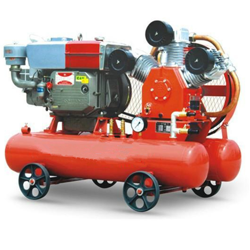 Hongwuhuan 11kw 15hp 60 cfm 5 бар Дизель 3 поршневого типа Мобильная Добыча используется легкий движущийся воздушный компрессор для золотого рудника 15 hp цена