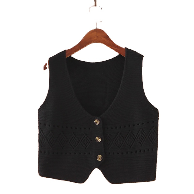 Hot sell Children waistcoat solid knit cotton spring sleeveless jacket