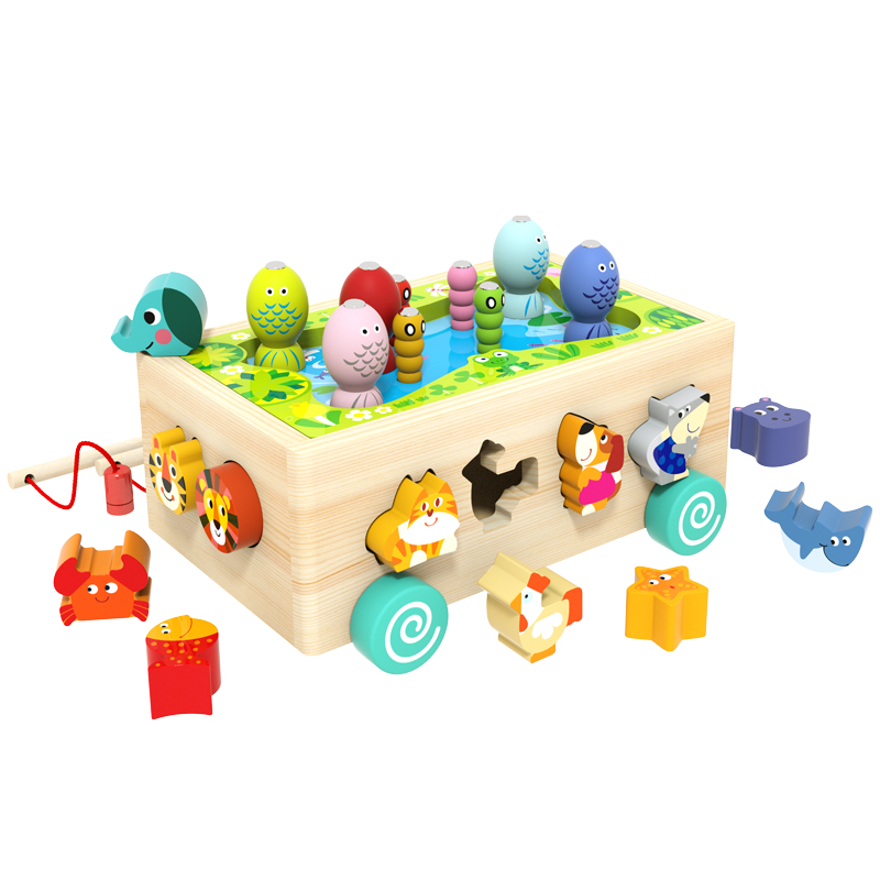 2021 latest product magnetic fishing toy animal fishing intellectual car toy
