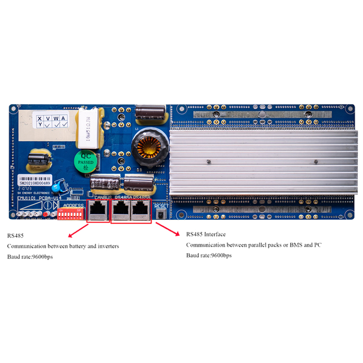 Seplos 150a 200a smart lithium battery bms UART/BT/RS485/CAN communication/LCD display lifepo4 16s 48v smart bms heating
