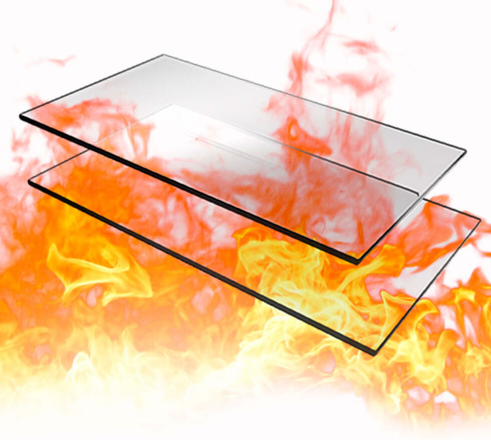 Raw Material 5mm fireproof Glass fireproof Glass Brick fireproof Glass For Fireplaces