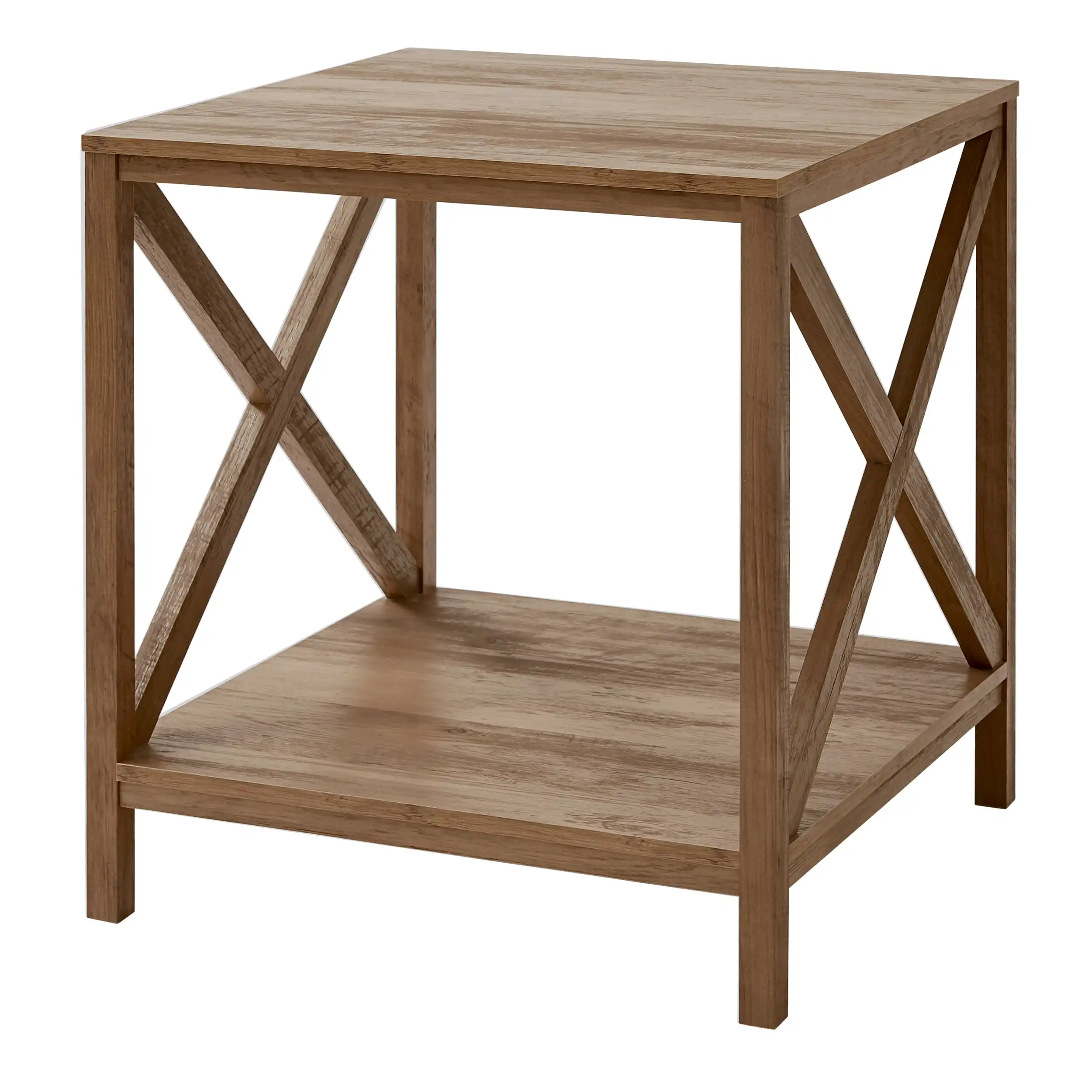 Farmhouse Wooden Side Table Coffee Table And Flower Display Stand For Home