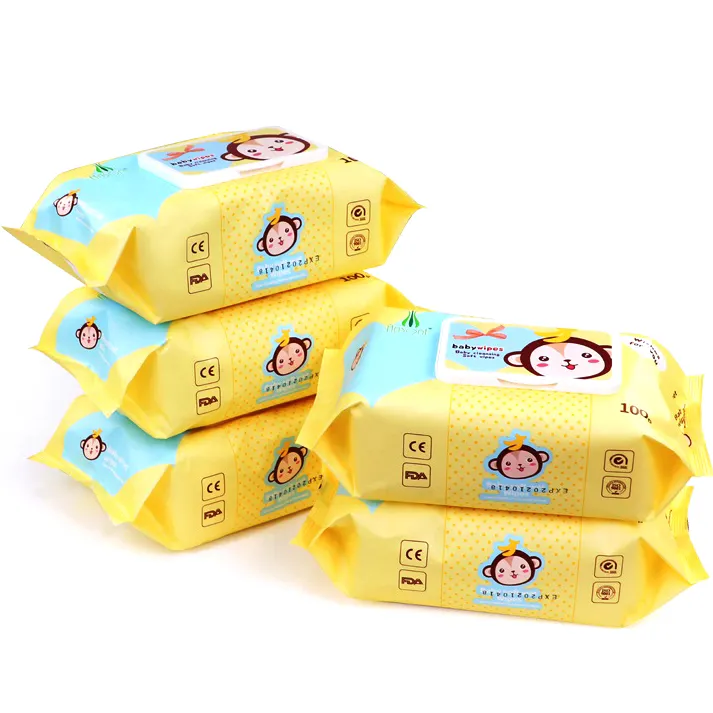 30Pcs Biodegradable Bamboo Wet Wipes private label organic water Wipes for Baby