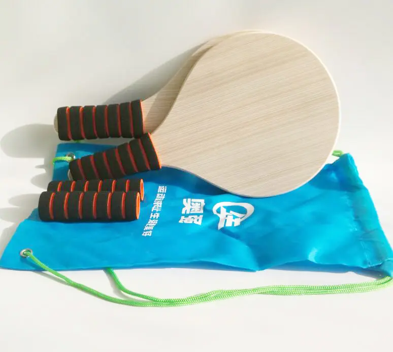 Beach Tennis Racket Wholesale Promotional Wooden EVA Handle Wooden Racket