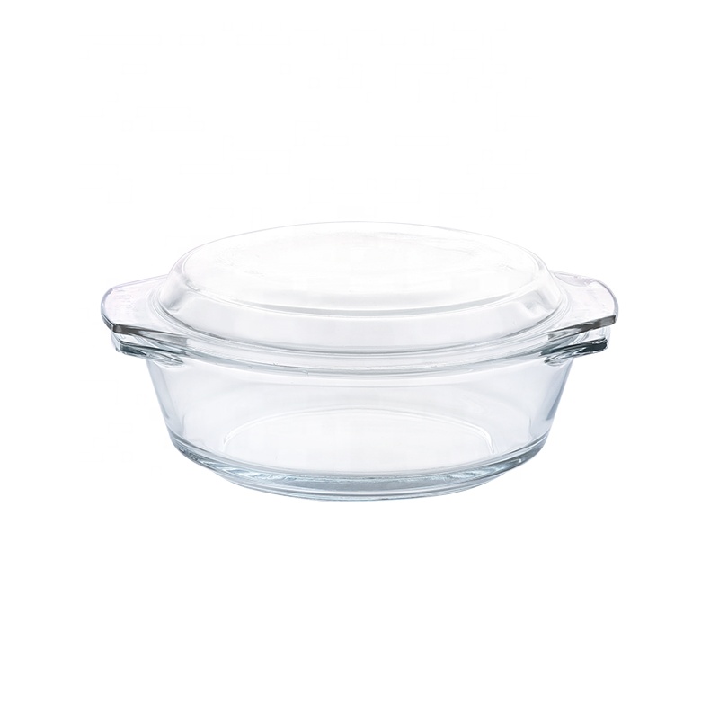 OEM логотип микроволновая печь оптовая продажа pyrex Стеклянная кастрюля набор с крышкой
