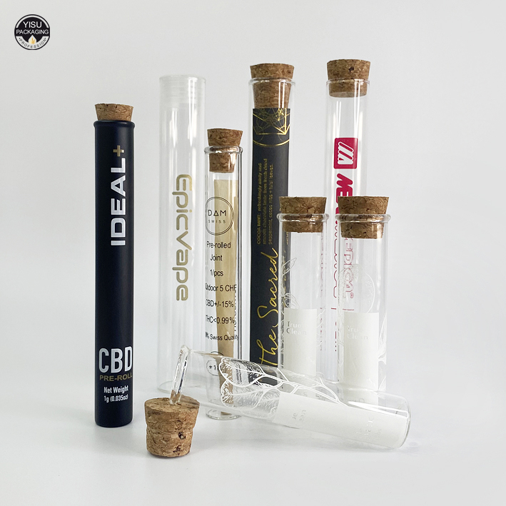 Стеклянные флаконы, трубка Doob, стеклянная трубка для проверки сигар для предварительной рулонной упаковки