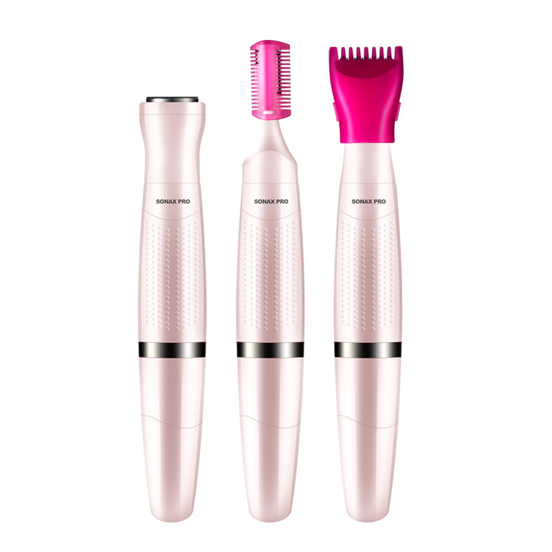Three-in-One Epilator Ladies Underarm Private Parts Shaver Electric Eyebrow Washing Hair Removal