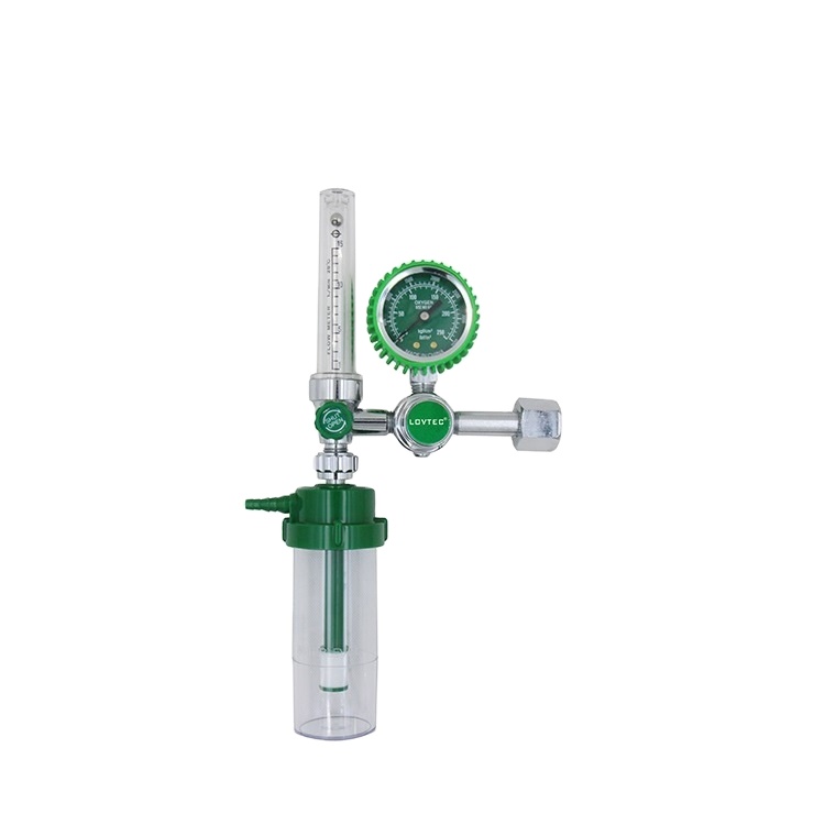 Bullnose G5/8 Medical Oxygen Inhaler Humidifier Medical Oxygen Regulator Machinery Carton Blue ISO Medical Gas Equipments 100pcs