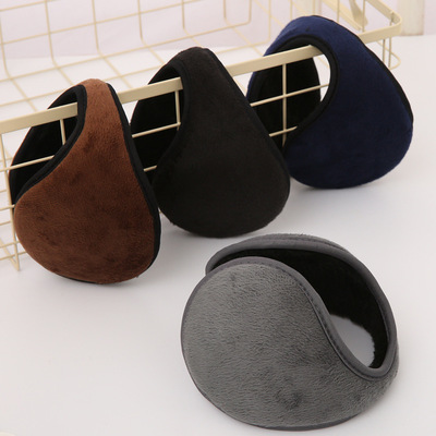 Fashion winter warm ear protection soft thick plush fur men earmuff