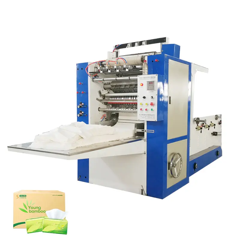 Automatic Box Facial Tissue Paper Folding Making Machine for Sale Household Tissue Paper Production