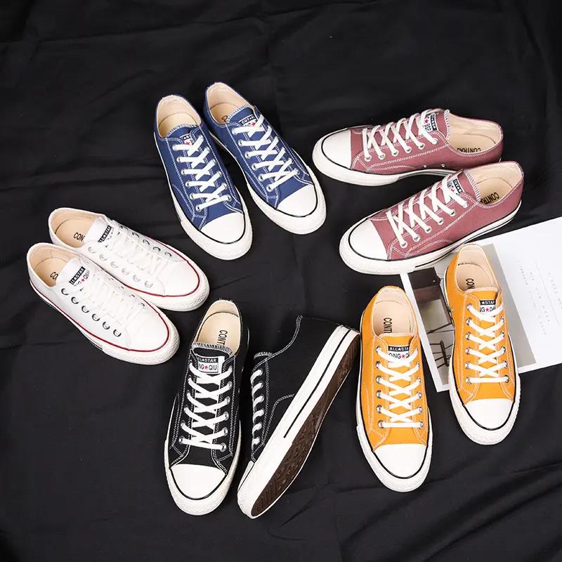 Factory Wholesale Design OEM Low Canvas Shoes Fashion Student Style Casual Canvas Sneakers
