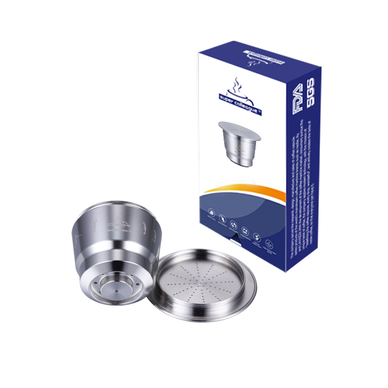 Многоразовые кофейные капсулы Nespresso, многоразовые капсулы из нержавеющей стали с фильтром для кофе