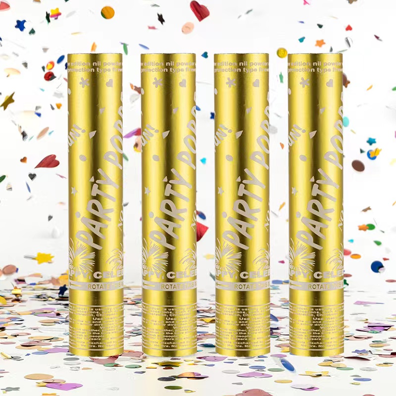 Customizable 30cm handheld confetti cannon Party Supplies Jet Golden Popper